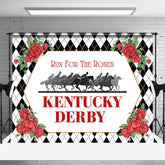Lofaris Black White Run For The Roses Kentucky Derby Backdrop